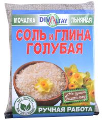 Миниатюра: Мочалка банная льняная DIVALTAY соль и голубая глина