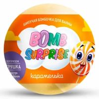 Миниатюра: Бомбочка для ванны 115гр с игрушкой Карамелька