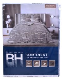 Миниатюра: КПБ 1.5 спальный (148*215см, 148*215см, 2шт 50*70см) бязь Волшебная Ночь