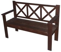 Миниатюра: Скамейка скандинавская 134*50*90см из хвои венге