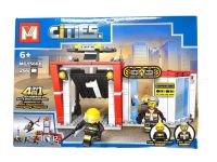 Миниатюра: Конструктор Cities 4в1 Пожарная станция 266дет. 34*5.5*24см /коробка MG1566-B