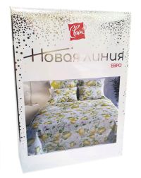 Миниатюра: КПБ Евро под.200*218,прост. 240*218, нав. 70*70(2шт бязь 125гр/м2 Новая линия микс