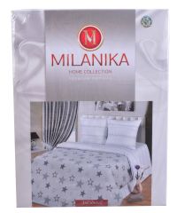 Миниатюра: КПБ 2,0 спальный MILANIKA Звездный поплин (под 180*217,пр 200*220,нав-70*70-2 шт)