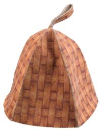 Миниатюра: Шапка для бани полушерсть Классика серая