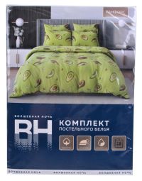 Миниатюра: КПБ 2-х спальный (200*220см, 180*215см, 2шт 70*70см) бязь Волшебная Ночь