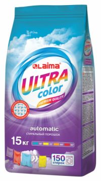 Миниатюра: Порошок стиральный 15кг автомат LAIMA ULTRA Color, УЛУЧШЕННАЯ ФОРМУЛА для всех типов тканей