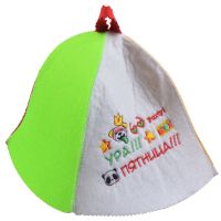 Миниатюра: Шапка для бани экофетр Ура! Пятница цветная