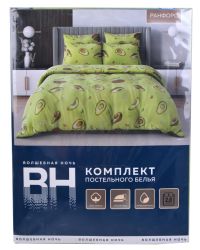 Миниатюра: КПБ 2-х спальный (200*220см, 180*215см, 2шт 50*70см) бязь Волшебная Ночь