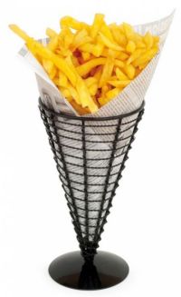 Миниатюра: Корзинка-конус для картофеля фри нерж. 12,8*22,5см Garcia De Pou черная