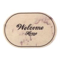Миниатюра: Коврик ПВХ 40*60см, овальный грязезащитный Welcome Home бежевый