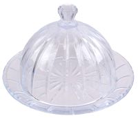 Миниатюра: Блюдо сервировочное для торта 20*13см стекло