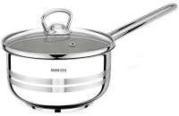 Миниатюра: Кастрюля нерж. 1,2л (14см), ст. крышка, прутковая нерж. ручка, индукция MARUSYA