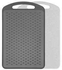 Миниатюра: Набор досок разделочных пласт. 2шт (28,9*18,5см) цвет графитовая и мраморная