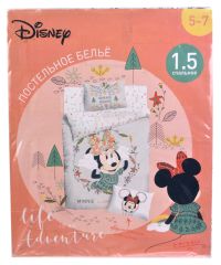 Миниатюра: КПБ 1,5 спальный поплин Minnie (нав.50*70,пр.148/215,под.148/210)