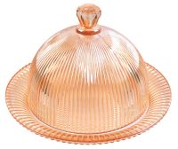 Миниатюра: Блюдо сервировочное для торта 20*13см стекло gold