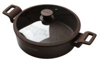 Миниатюра: Кастрюля-жаровня ал. 3,5л (26см), ст.крышка с силиконом, пласт. ручки, а/п индукция МЕЧТА Венеция