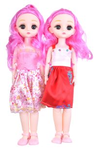 Миниатюра: Кукла пластиковая - плотный пластик, резиновая голова, 29см, гнутся руки и ноги