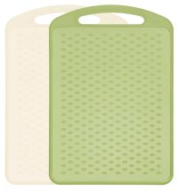 Миниатюра: Набор досок разделочных пласт. 2шт (28,9*18,5см) цвет оливковый и кремовый