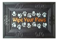 Миниатюра: Коврик резина 45*75см, рельефный Blabar Wipe your paws (Вытирай лапы)