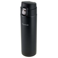 Миниатюра: Термокружка нерж. 480мл, вакуумная, двойные стенки, крышка с кнопкой Alpenkok черная
