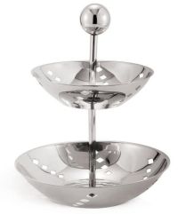 Миниатюра: Фруктовница (этажерка) нерж. 25*20см, двухярусная P.L. Proff Cuisine