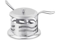 Миниатюра: Сахарница нерж., стекло 250мл, нерж. крышка и ложка Mallony DOLCE