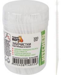 Миниатюра: Зубочистка 300шт пластиковые Рыжий кот