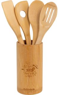 Миниатюра: Подставка для кухонных принадлежностей 5пр бамбук BAMBOO