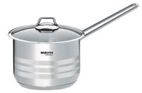 Миниатюра: Кастрюля нерж. 1,2л (14см), ст. крышка, прутковая нерж. ручка, индукция Маруся