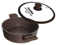 Миниатюра: Кастрюля ал. 3л (22см), ст. крышка с силиконом, пласт. ручки, а/п индукция МЕЧТА Венеция