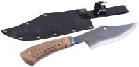 Миниатюра: Нож-топорик (гиймякеш) 40см, кованый, ручка из ясеня с узором