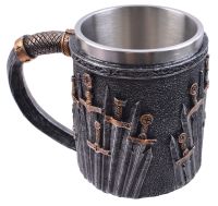 Миниатюра: Кружка 400мл Мечи фарфор