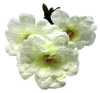 Миниатюра: Цветы искусственные Букет MAXI Пион 3гол. 60см белый B-3-M @