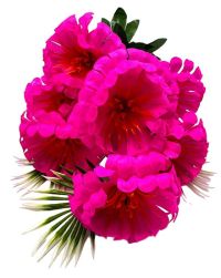 Миниатюра: Цветы искусственные Букет Гортензия 7гол. 51см ярко розовая 24-G7-2@