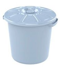 Миниатюра: Бак пласт. 80л (581*581*528мм), пищевой с крышкой, с ручками, цвет микс (5)