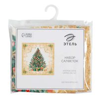 Миниатюра: Салфетка сервировочная 4шт 40*40см  Этель Golden Christmas