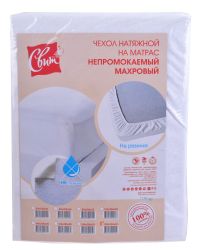Миниатюра: Простыня 200*200*20см на резинке не промокаемая, махровая
