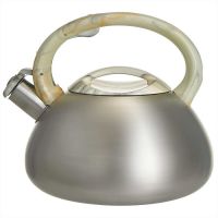 Миниатюра: Чайник нерж. 3л, свисток с курком, нейлон ручка под мрамор, индукция ALPENKOK серый матовый (12)