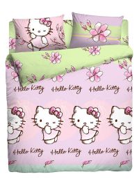 Миниатюра: КПБ 1,5 спальный Hello Kitty (нав.50*70,,под.148*210)