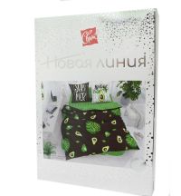 Миниатюра: КПБ 2-х спальный (180*218см, 180*218см, 70*70см), бязь 125гр/м2 Новая Линия рисунок микс @