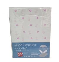 Миниатюра: Простыня 120*200*30см на резинке поплин