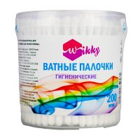 Миниатюра: Ватные палочки 200шт банка WIKKY