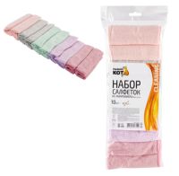 Миниатюра: Набор салфеток из микрофибры 10шт Рыжий Кот MFS-05/10