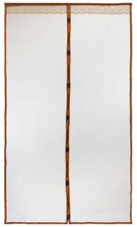 Миниатюра: Сетка антимоскитная на дверь с магнитами (120x210см) Птички Капутомоскито коричневая