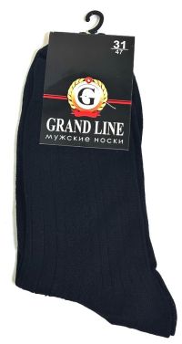 Миниатюра: Носки мужские 25р GRAND LINE для спорта, короткие черные