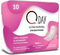 Миниатюра: Прокладки гигиен. 10шт QDAY Ultra Normal 4 капли