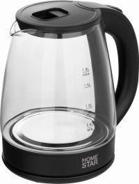 Миниатюра: Чайник эл. 1,8л 1500Вт стекло с подсветкой Homestar черный