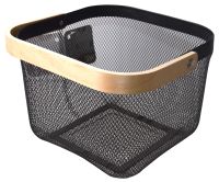 Миниатюра: Корзинка универсальная мет. 26,5*25,5*18см черная LaDоm