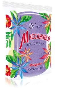 Миниатюра: Мочалка для тела фигурная массажная восьмерка Insula Русалочка