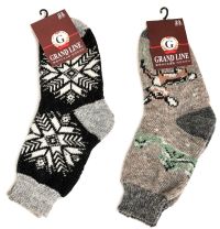 Миниатюра: Носки женские 23р тёплые GRAND LINE микс